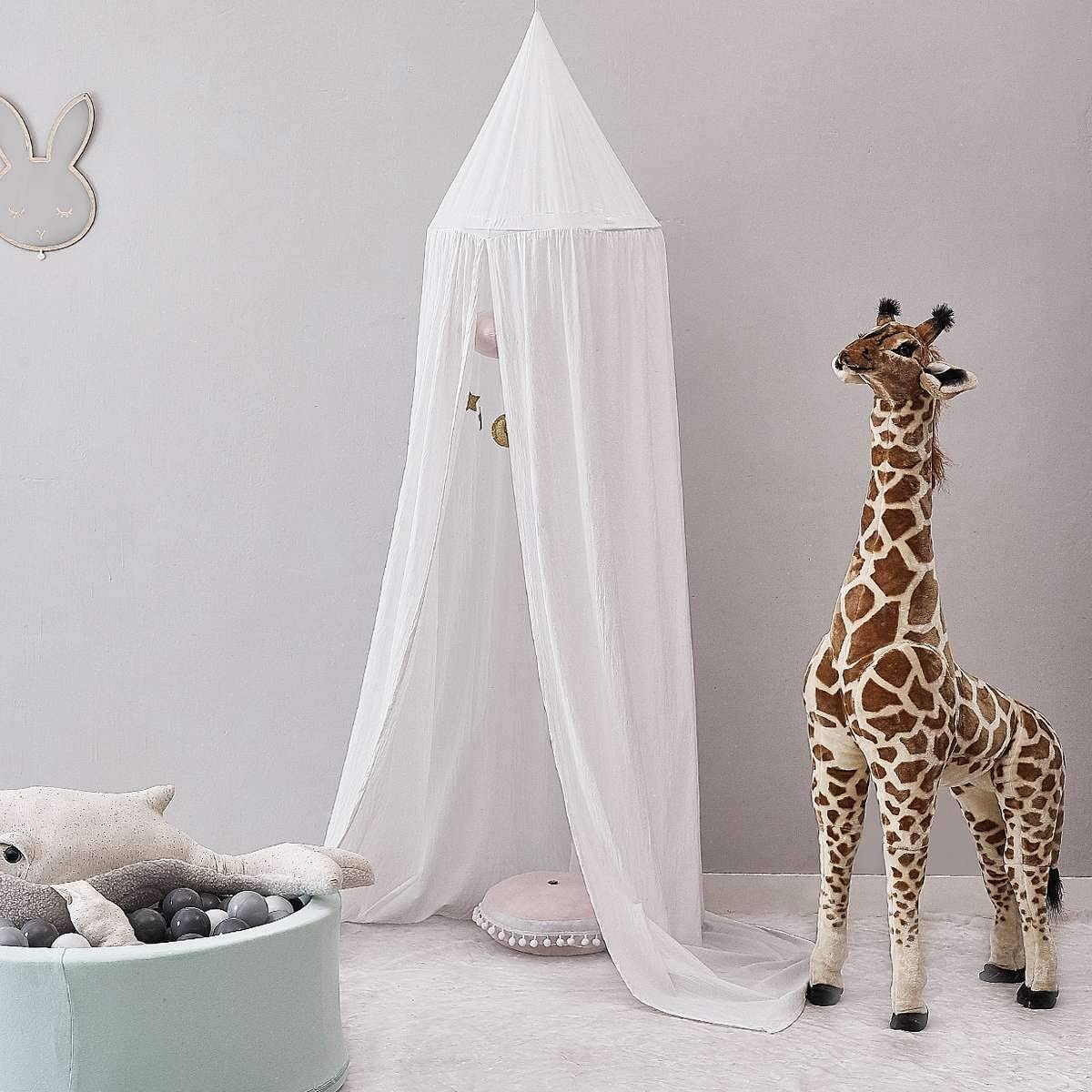 Dosel blanco para cuna o habitación