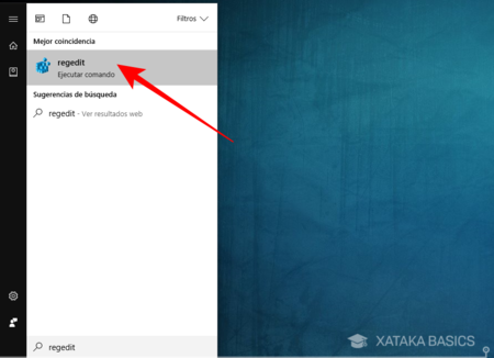 Escribir Regedit En Menu De Inicio