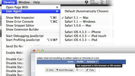 Cómo habilitar el chat de vídeo de Facebook en Safari 5 bajo OS X Lion