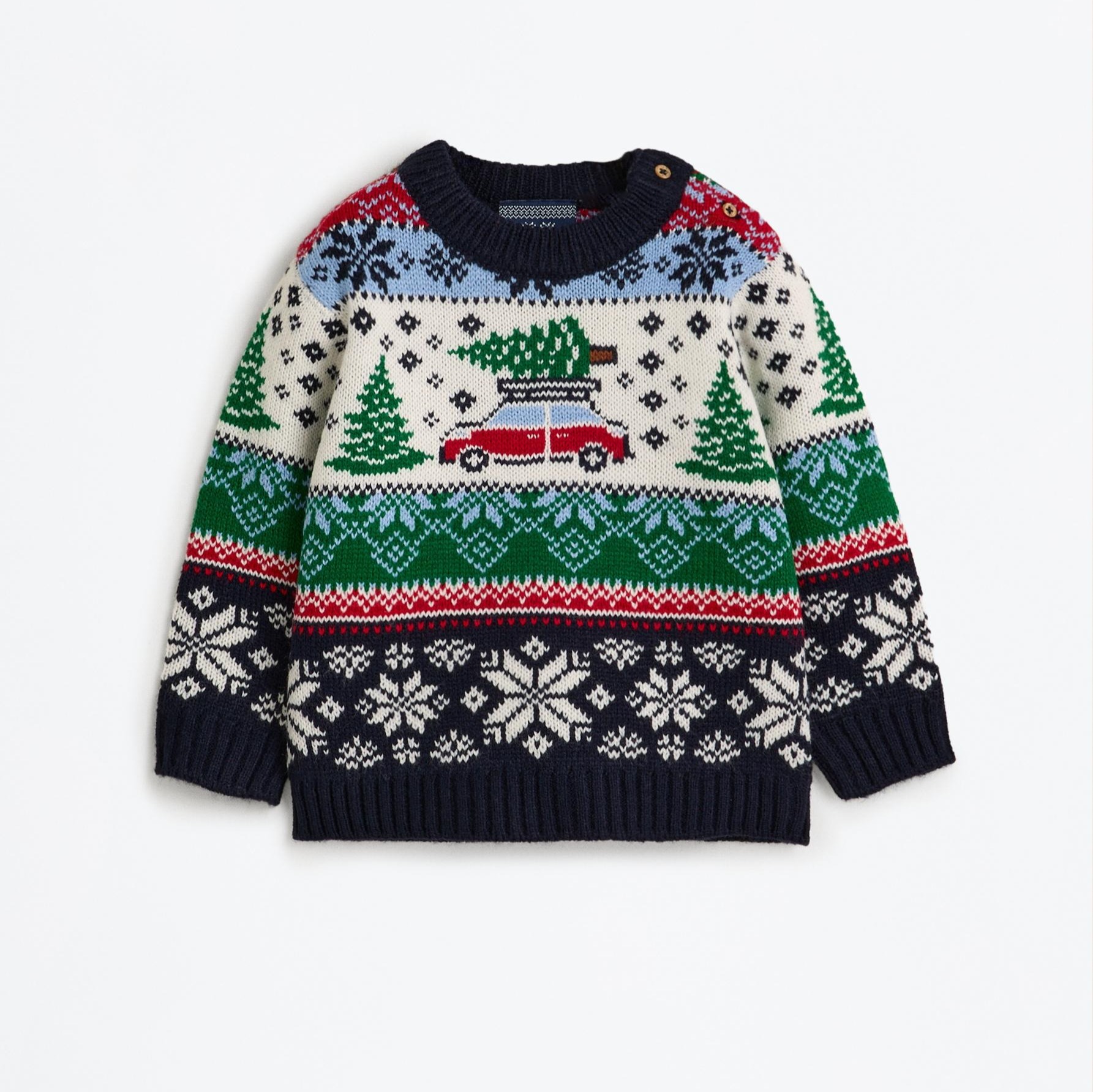 Bebé | Jersey cenefas navideñas

