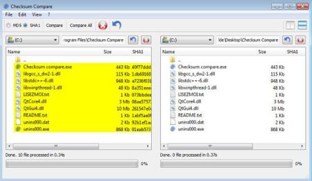 Checksum Compare, verificando la integridad de los ficheros de varias carpetas