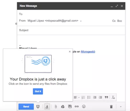 Dropbox Gmail