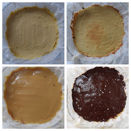 Caramel shortbread paso a paso