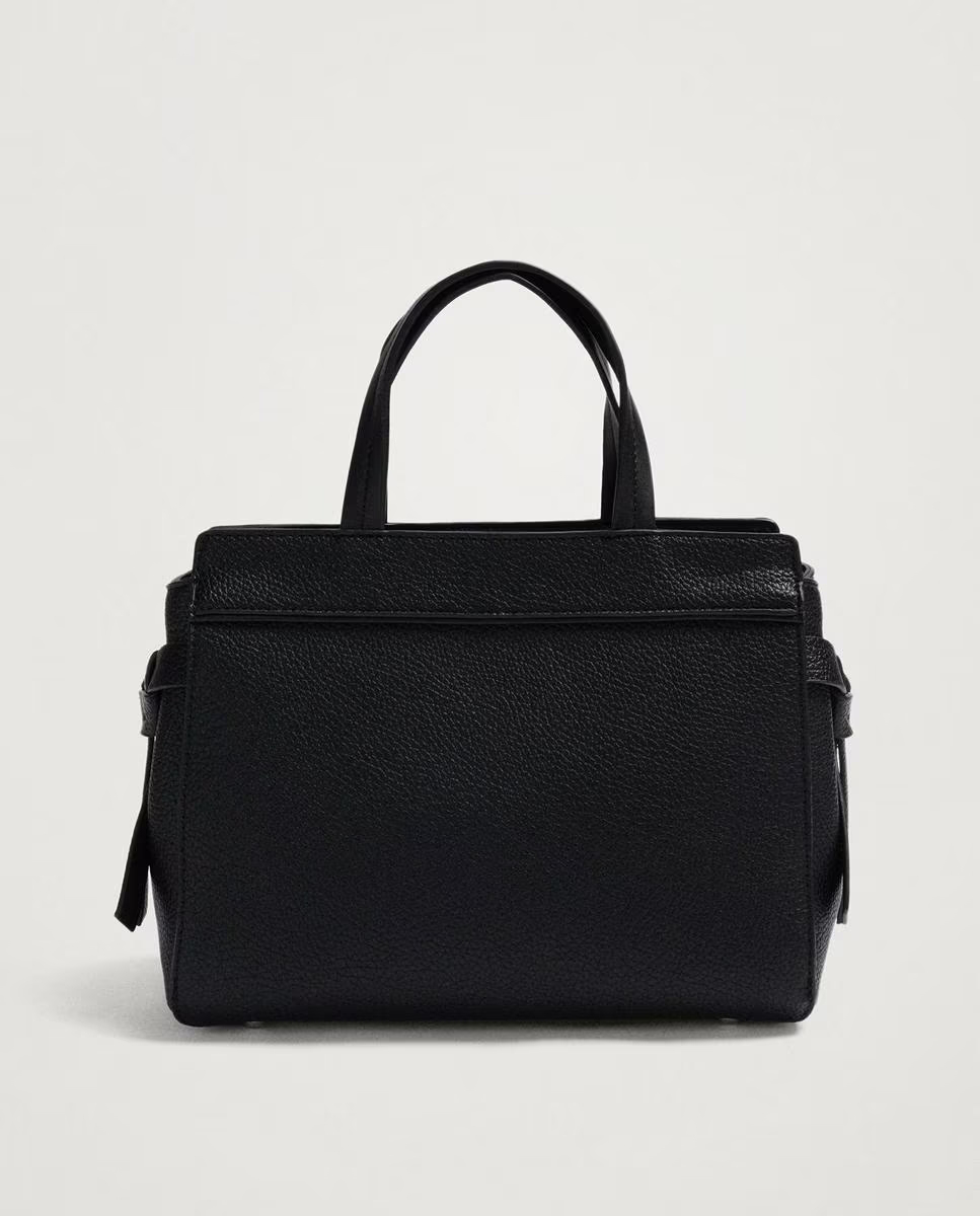 Bolso de hombro estilo shopper en negro