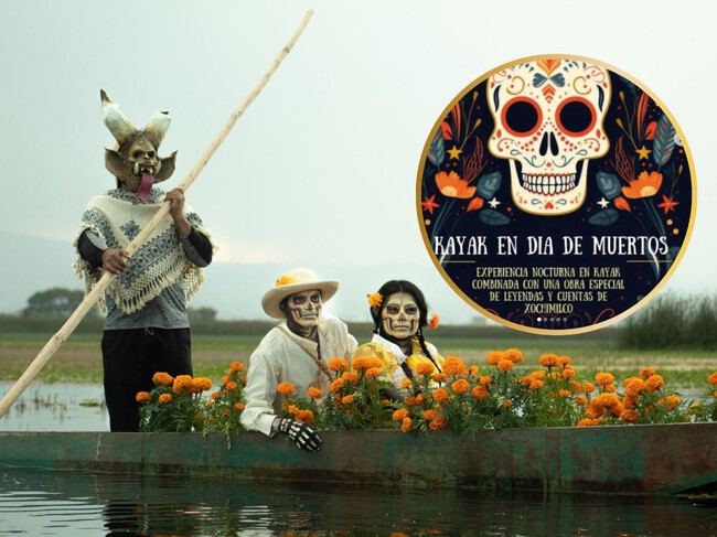 Así es la experiencia de Día de Muertos en Xochimilco: kayak entre cempasúchil, leyendas, pan de muerto y atole