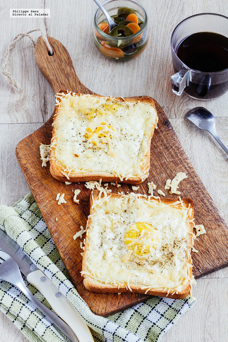Tostadas de huevo y queso. Receta para el desayuno