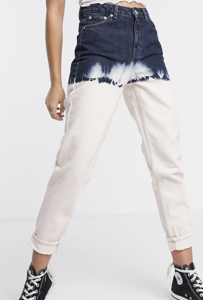 jeans desteñidos con lavandina