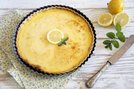 Tarta con crema de limón. Receta
