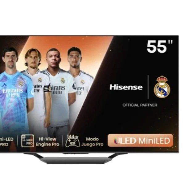 TV Hisense 55U7NQ 55" (138,7 cm), MiniLED, 4K UHD, Dolby Vision IQ, Smart TV, HDR10+, Dolby MS12, Quantum Dot