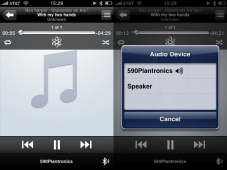 Últimas capturas del iPhone OS 3.0: Uso de auriculares bluetooth