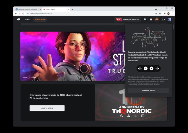 Google Chrome 94 Stadia