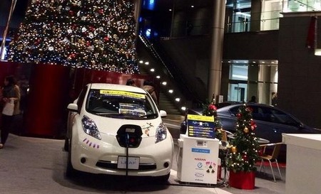 La faceta más navideña del Nissan LEAF