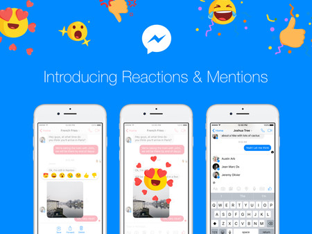 Facebook Messenger se actualiza con la llegada de las reacciones con emojis y las menciones en los mensajes