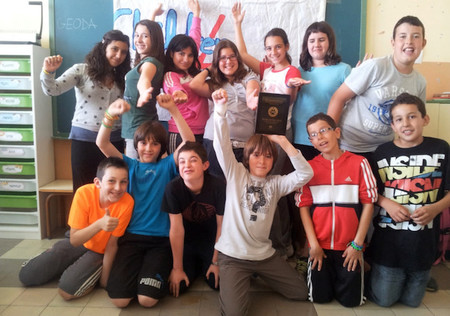 Los componentes de El Cuarto Hocico cuando recibieron un Premio a la Iniciativa más comprometida con la protección animal