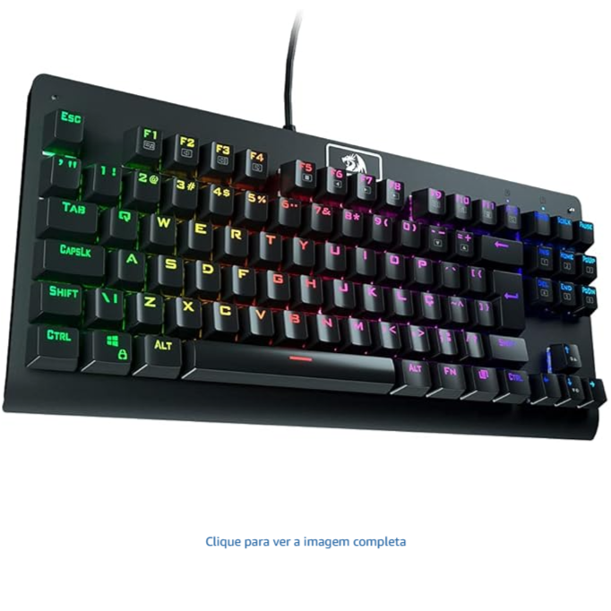 Teclado Mecânico Gamer Redragon Dark Avenger K568-2 Rgb Switch Brown Com Fio
