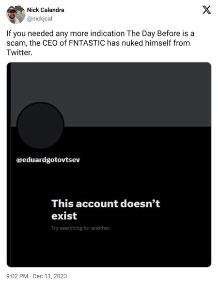 El Director De The Day Before Ha Desaparecido Del Mapa Sin Dejar Rastro 1