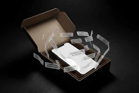 Móvil nuevo con caja abierta