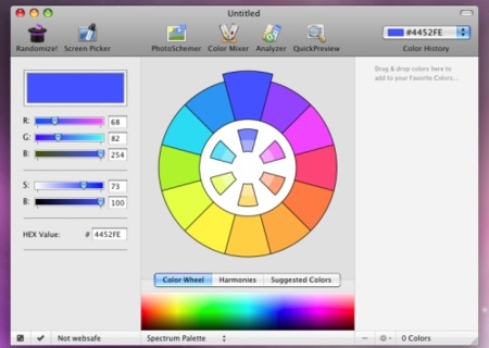 ColorSchemer, aplicación para la creación de esquemas de color