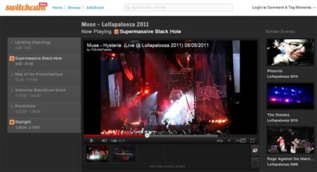 Switchcam, mejorando la forma de ver conciertos en Internet