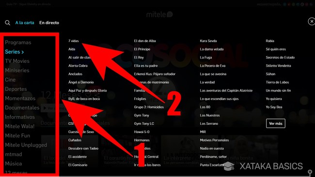 Mitele: cómo ver un programa concreto en directo o diferido