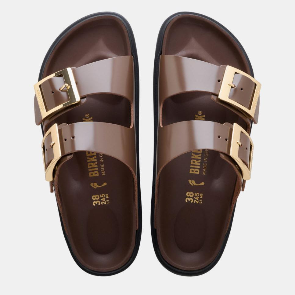 Birkenstock
Arizona hebilla cuadrada cuero natural esmaltado