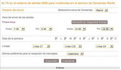 Las incidencias de Renfe Cercanías, en el móvil