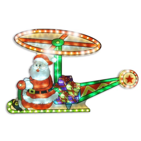 Papá Noel en helicóptero