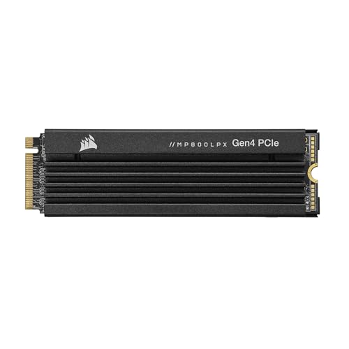 Corsair MP600 Pro LPX 1TB PCIe Gen4 x4 NVMe M.2 SSD, optimizada para PS5 (hasta 7.100 MB/s Velocidad de Lectura Secuencial y de Escritura Secuencial 6.800 MB/s, 3D TLC NAND de Alta Densidad) Negro