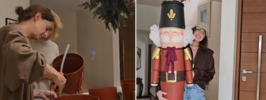 Así puedes crear un cascanueces para decorar la puerta de casa: solo necesitas macetas viejas, latas y una botella de plástico