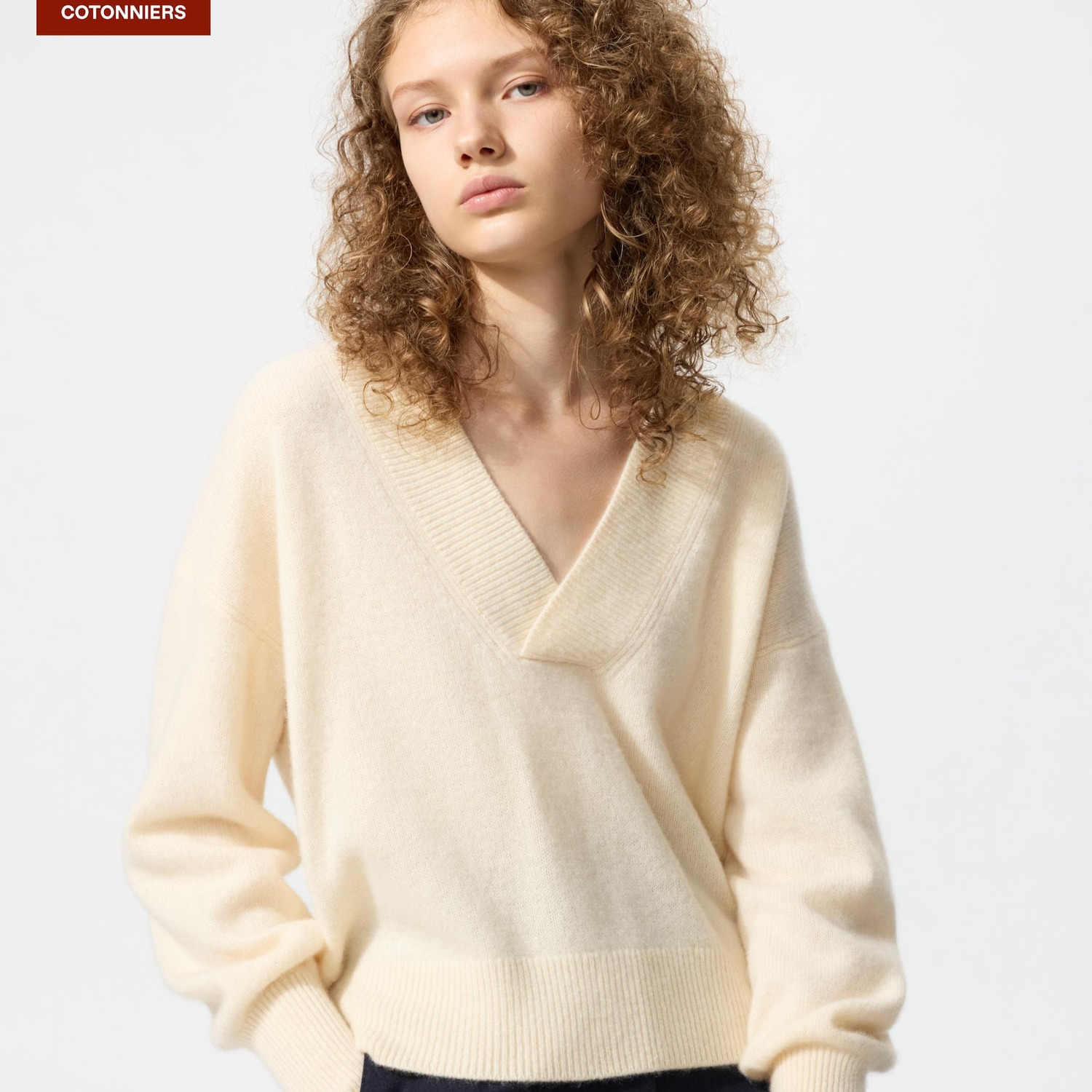Jersey 100% cashmere cuello pico