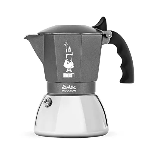 Bialetti Cafetera de inducción Brikka, 4 tazas (170 ml)