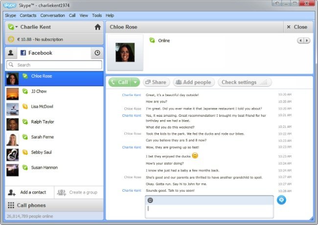skype windows facebook 5.5 beta