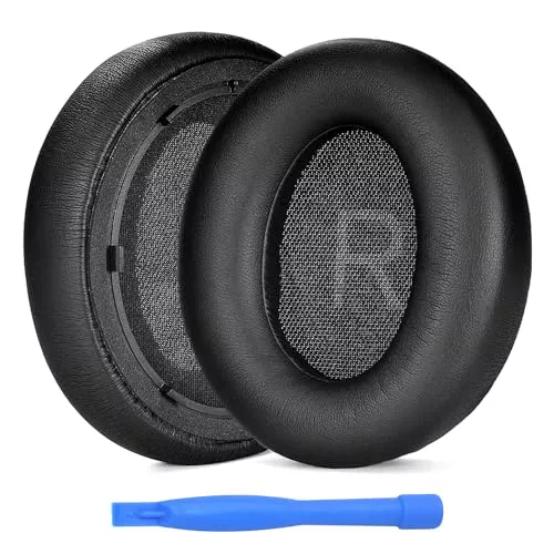 MMOBIEL Almohadillas de Repuesto para Anker Soundcore Space Q45 Headphone Auriculares Protein PU Almohadilla Auriculares - Cascos Cojines– Negro