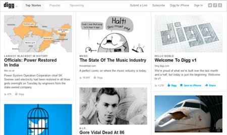 El nuevo Digg ya está online y recibe sus primeras críticas por depender excesivamente de Facebook