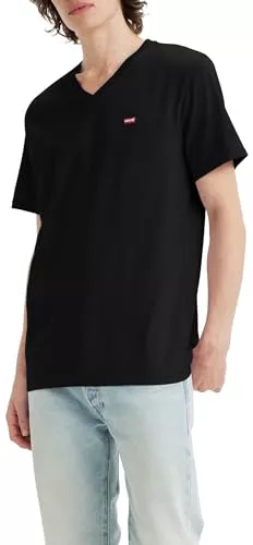 Levi's Original Housemark V-Neck, T-Shirt para Hombre, Mineral Black, XXL