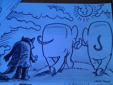 El mapache y el elefante de Lance Tooks 2