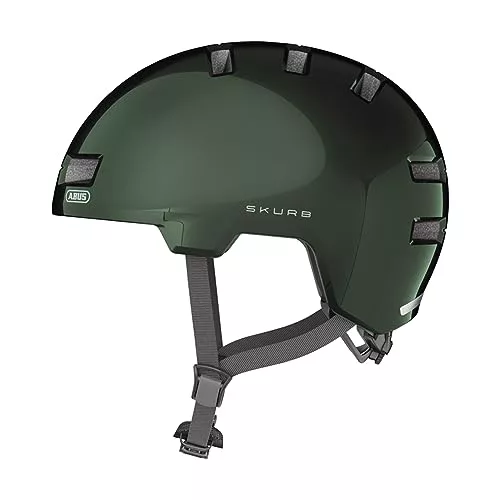 ABUS Casco urbano Skurb - Casco de bicicleta robusto para uso diario, patinaje, BMX o longboard - verde, talla S