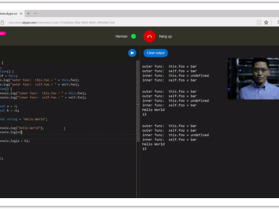 Skype añade un editor de código en tiempo real a sus videollamadas para entrevistar programadores