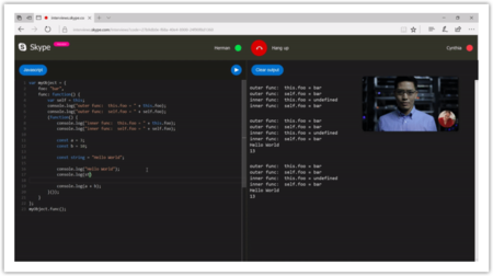 Skype añade un editor de código en tiempo real a sus videollamadas para entrevistar programadores