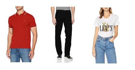 Chollos en tallas sueltas de pantalones, camisetas o polos de marcas como Levi's, Wrangler o Lee en Amazon