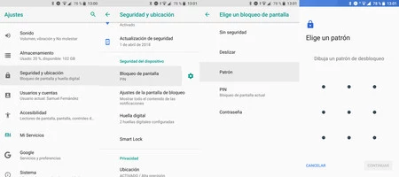 Cómo configurar el patrón de desbloqueo en Android