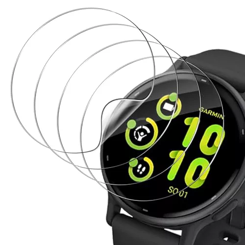 Haofun Protector de Pantalla para Garmin Vivoactive 6/5 TPU Película, [4 Piezas] Película de TPU Flexible, Antiarañazos, Sin Burbujas, Fácil de Instalar, Película Protectora Suave de Alta Resolución