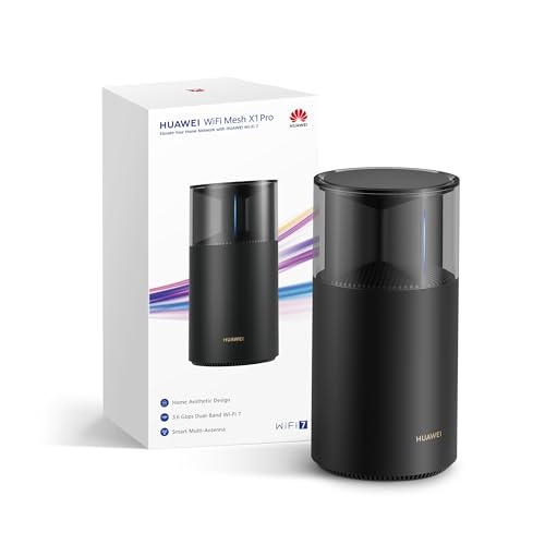 HUAWEI WiFi Mesh X1 Pro Router, Wi-Fi 7 de Doble Banda a 3.6 Gbps, Antena Múltiple Inteligente, 4 Puertos 2.5 GE