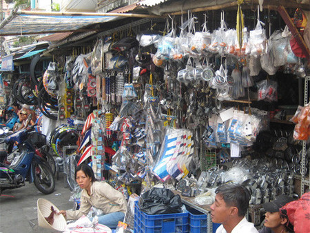 Mercadillo de motos en Saigón