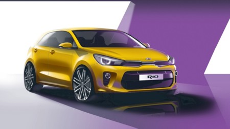 Así luce en sus primeros bocetos el nuevo Kia Rio, antes del Salón de París