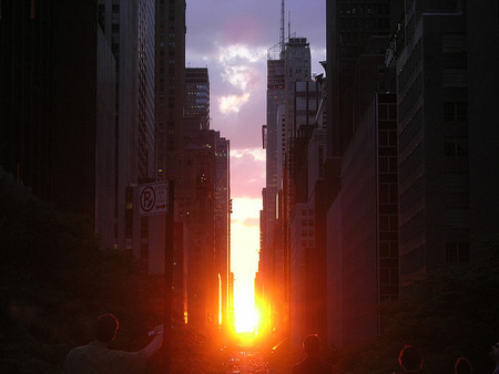 Manhattanhenge, el espectáculo que el sol brinda en Manhattan