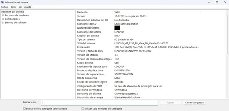 Informacion Del Sistema Windows