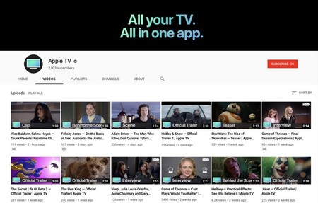 Apple lanza un nuevo canal de 'Apple TV' en YouTube