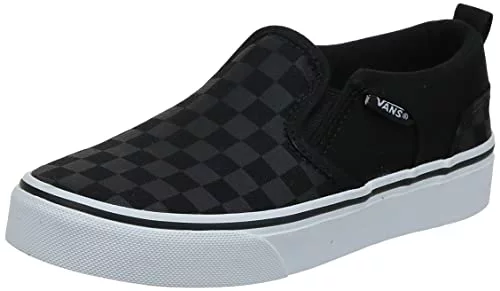 Vans Asher, Zapatillas Deportivas Unisex niños, Checkerboard Black and Black, 29 EU