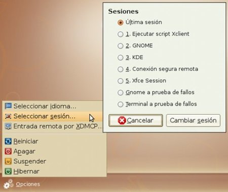 Seleccionar sesiones